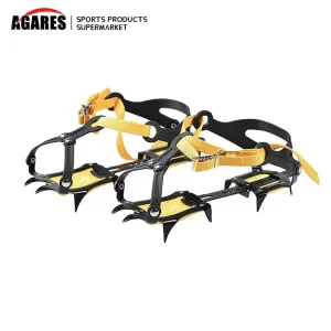 10 Teeth Anti-Skid Crampons Manganese Steel Gear Snow Ice Climbing Shoe Grippers Crampon Traction Device Mountaineering