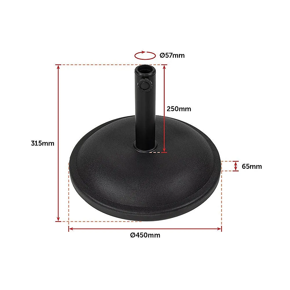 20kg Cement Steel Patio Umbrella Base for 34-38mm Poles