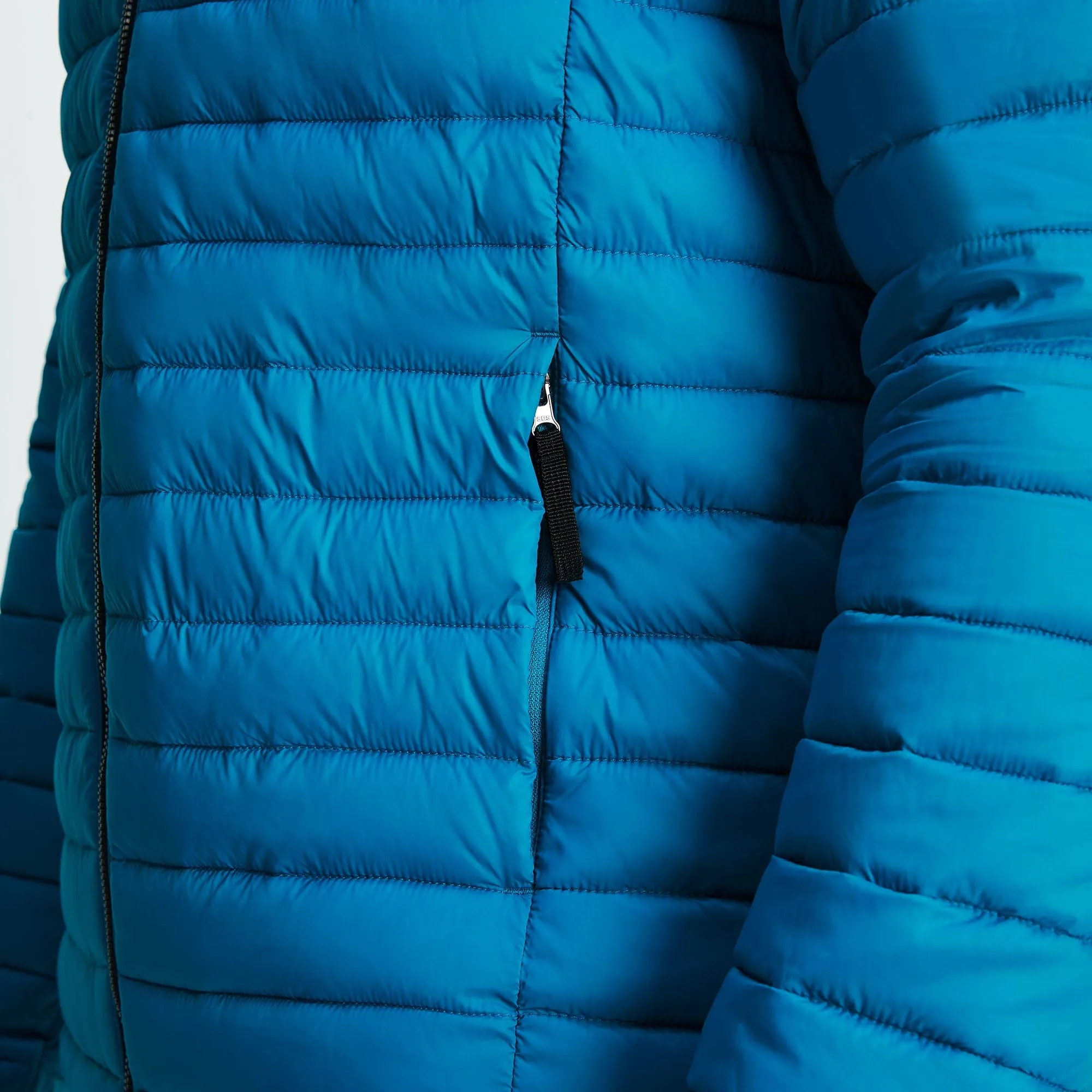 Bowburn Mens Padded Jacket - Peacock Blue/Dark Orange