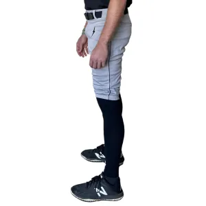 BRUCE BOLT Premium Pro Baseball Short - GREY w/ Black