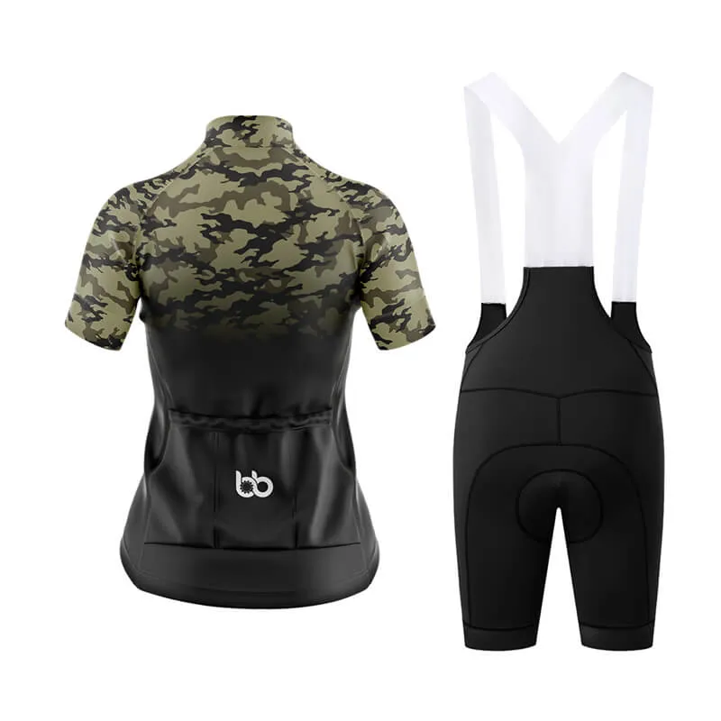 Camouflage Neck Club Cycling Kit (V3) (Green-Black)