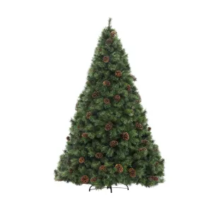 Christmas Tree Xmas Decorations Pine Cones 2.1M 7FT Home Decor Green 1500 tips