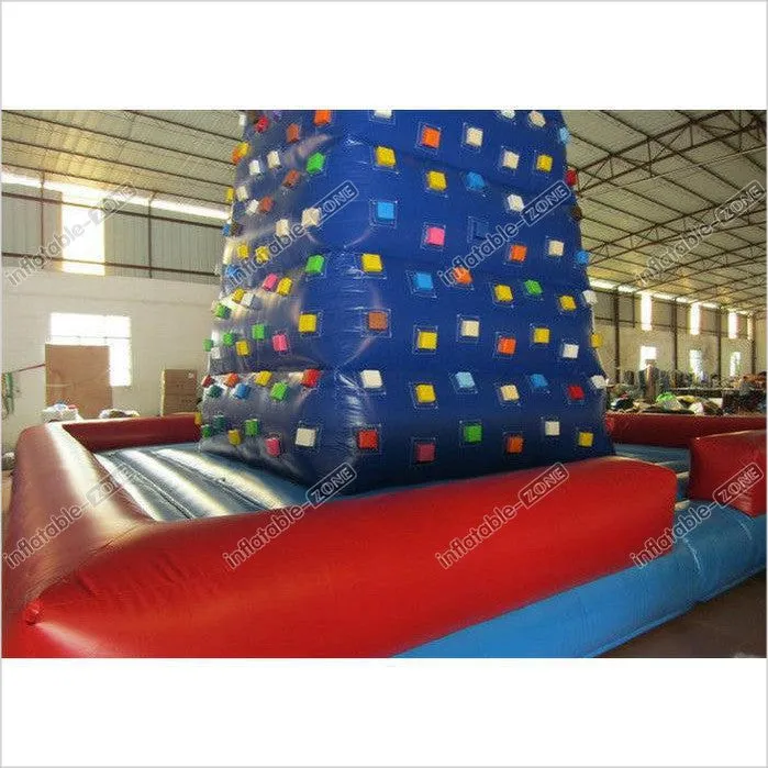 Commercial Kids Inflatable Rock Climbing Wall Fireproof PVC Tarpaulin