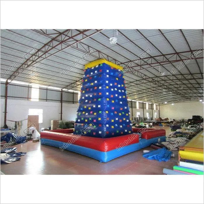 Commercial Kids Inflatable Rock Climbing Wall Fireproof PVC Tarpaulin