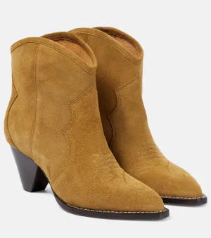 Darizo Isabel Marant suede ankle boots, beige