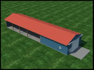 DIY Pole Barn Plans - Outdoor Storage Shed Building Plan 30' - Build Your Own