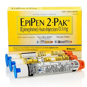 EpiPen 2 Pak Epinephrine Injection 0.3 mg Auto-Injector for Adults (2 Pack)