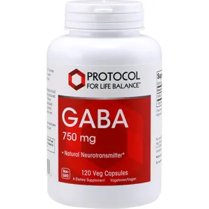 Gaba 750 mg 120 vcaps by Protocol For Life Balance