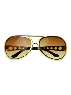 Gold Rock Star Glasses