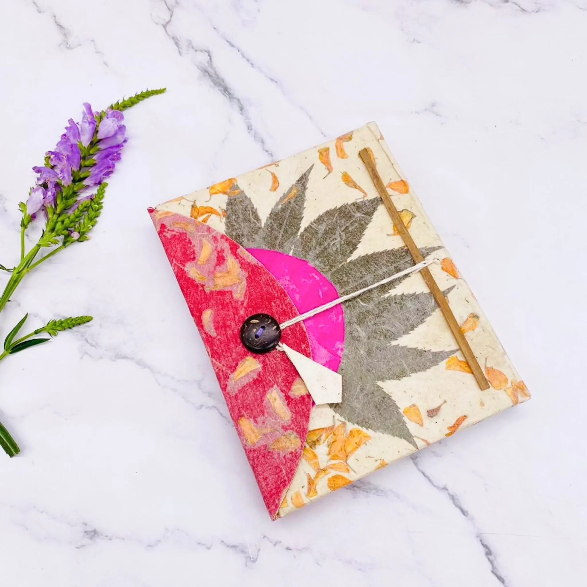 Handmade Flower Design Note Book