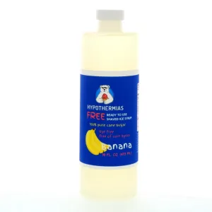 Hypothermias Banana Dye-FREE Shaved Ice & Snow Cone Syrup | 100% Pure Cane Sugar