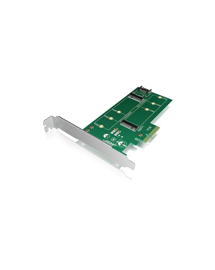 Icy Box Storage Controller Ib-Pci209 - 2 X M.2 Ssd/Sata, Pcie 3.0 X4