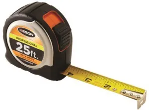 Keson Short Measuring Tape Professional Series 35 Ft. X 1 Inch  Orange