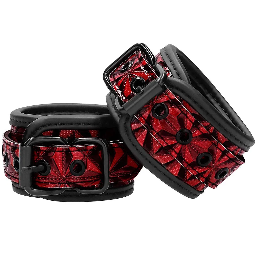 Luxury Hogtie Cuff Set in Burgundy