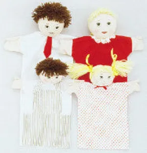 Machine-Washable Puppet Family (Caucasian)