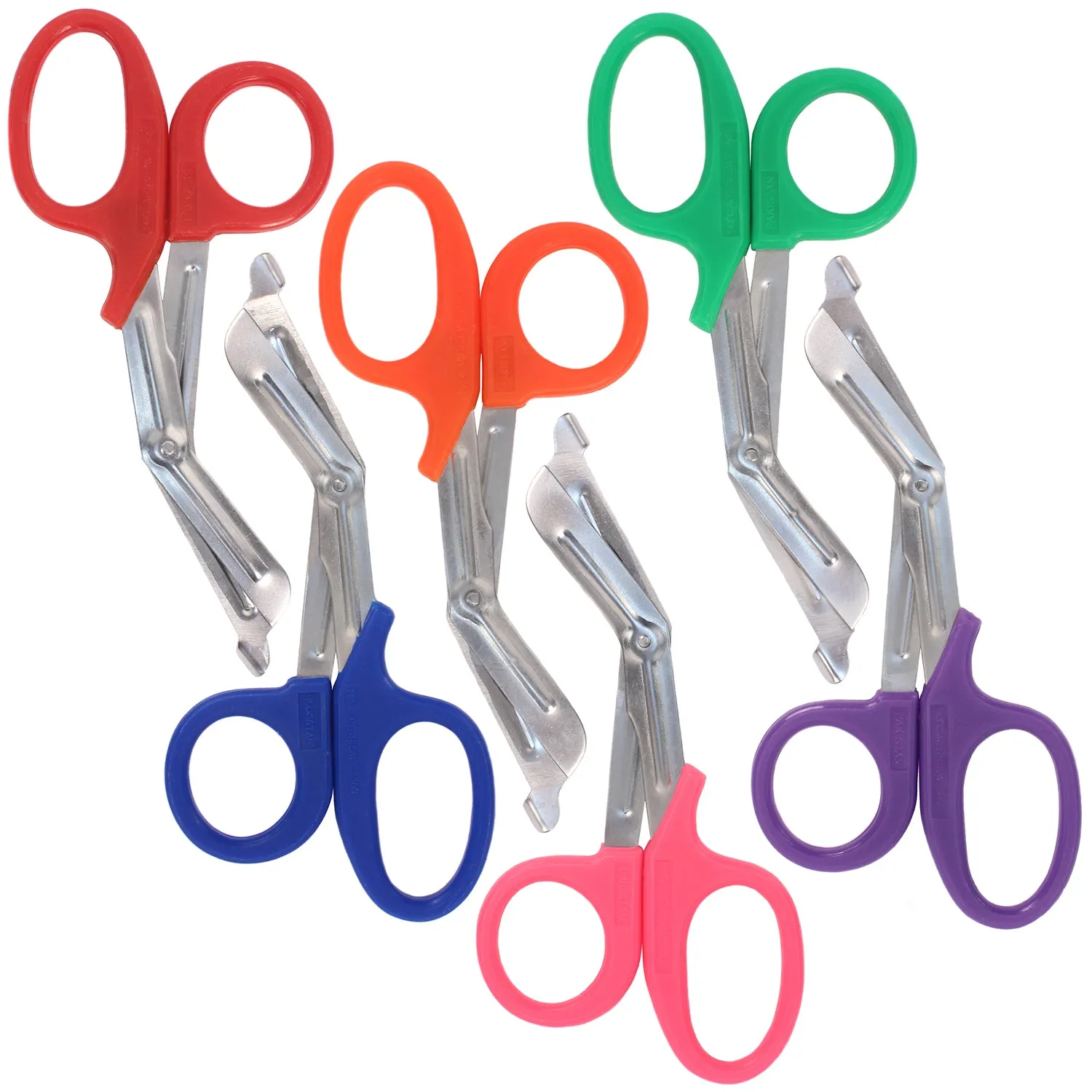 MediTac Paramedic Utility Bandage Shears 7.25" Combo Colors (6 Pack)