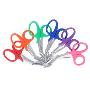 MediTac Paramedic Utility Bandage Shears 7.25" Combo Colors (6 Pack)