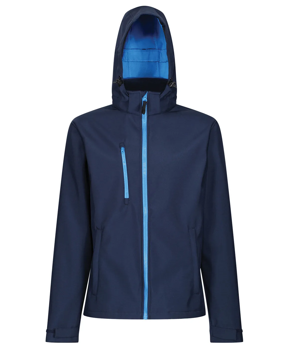 Navy/French Blue - Venturer 3-layer hooded softshell jacket