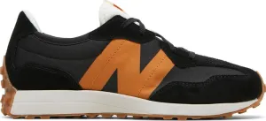 New Balance 327 Big Kid 'Black Madras Orange' Sneakers, black