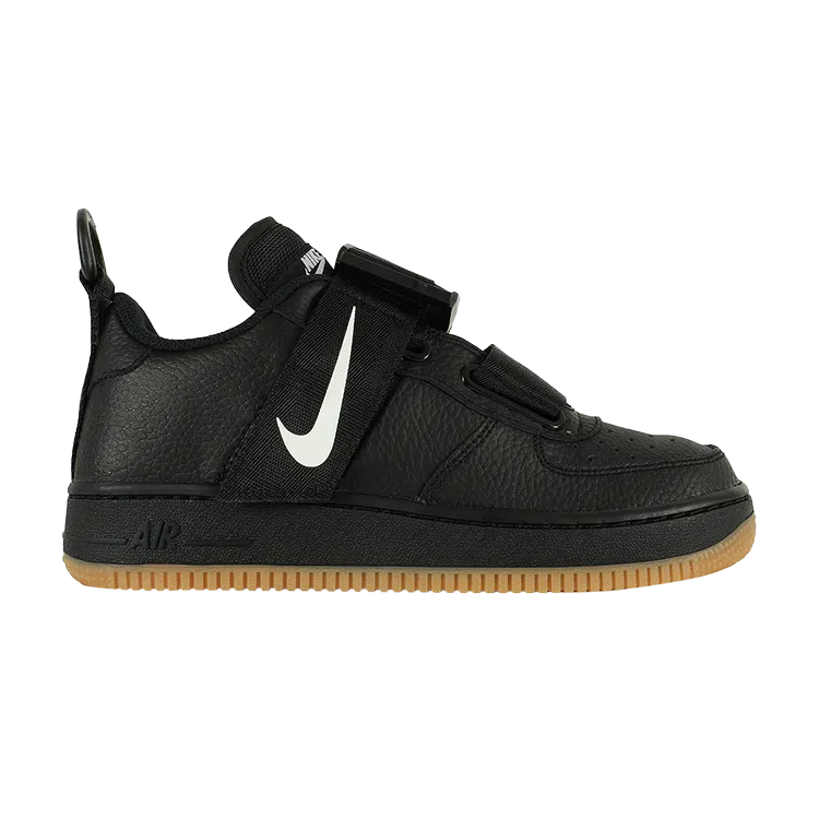 Nike Air Force 1 Utility GS 'Black White Gum' Sneakers, black