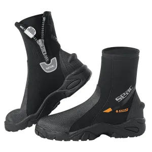 Open Box Seac 6mm Neoprene Pro HD Wetsuit Boots with Side Zipper, Size: Medium