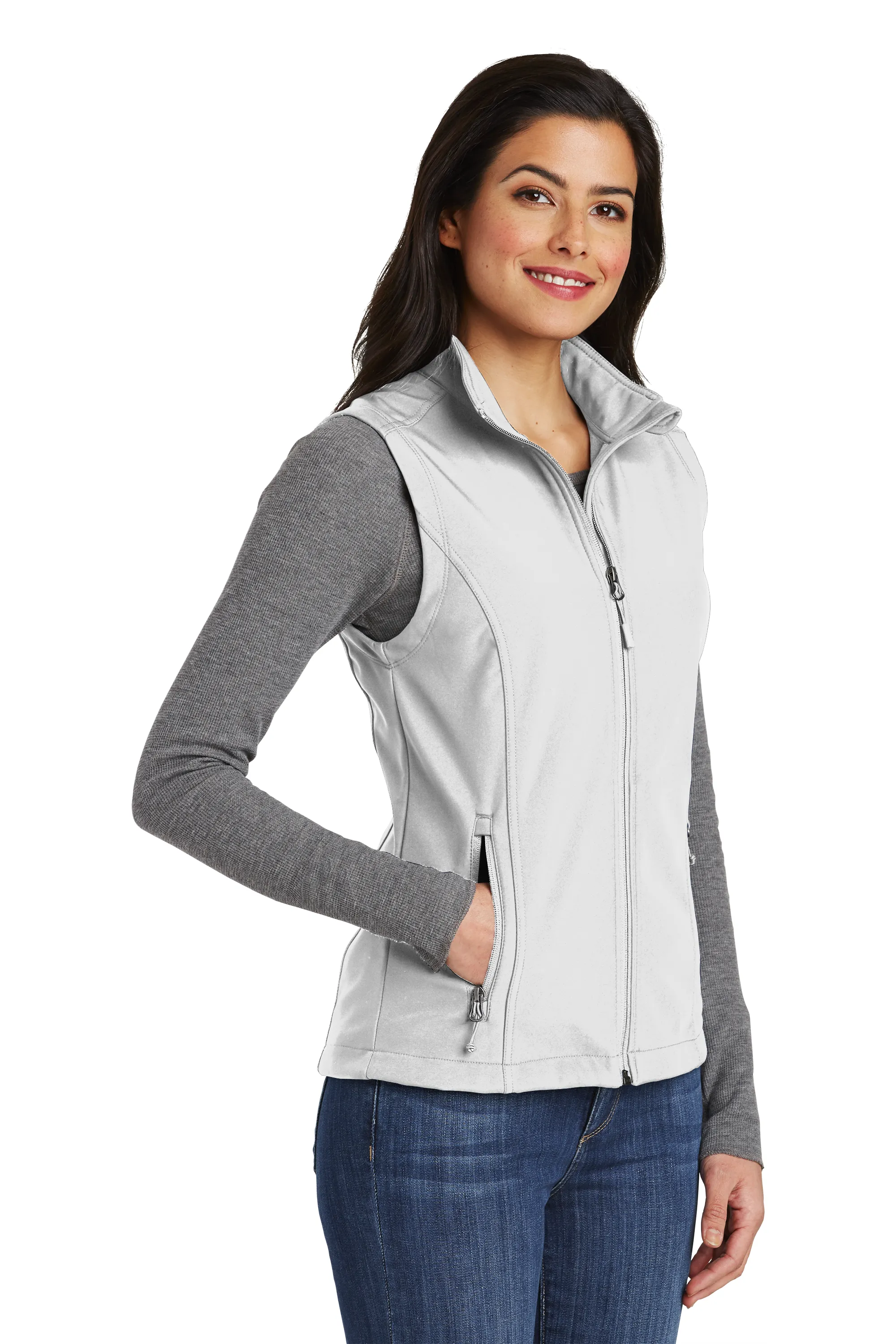 Port Authority® Women's Core Soft Shell Vest - Marshmallow