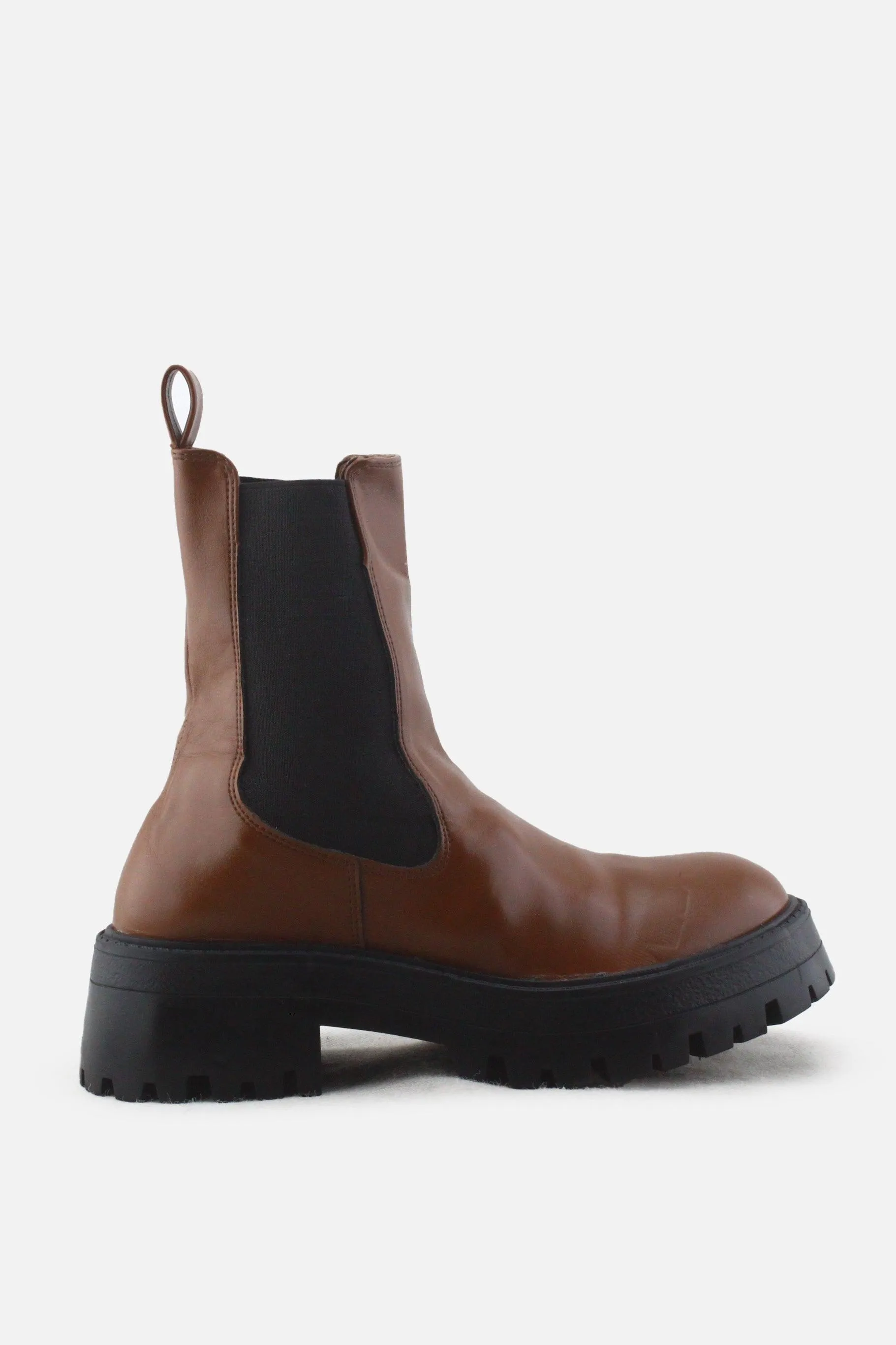 Pull & Bear Stretchable Chelsea Ankle Boots |100% Authentic Leather