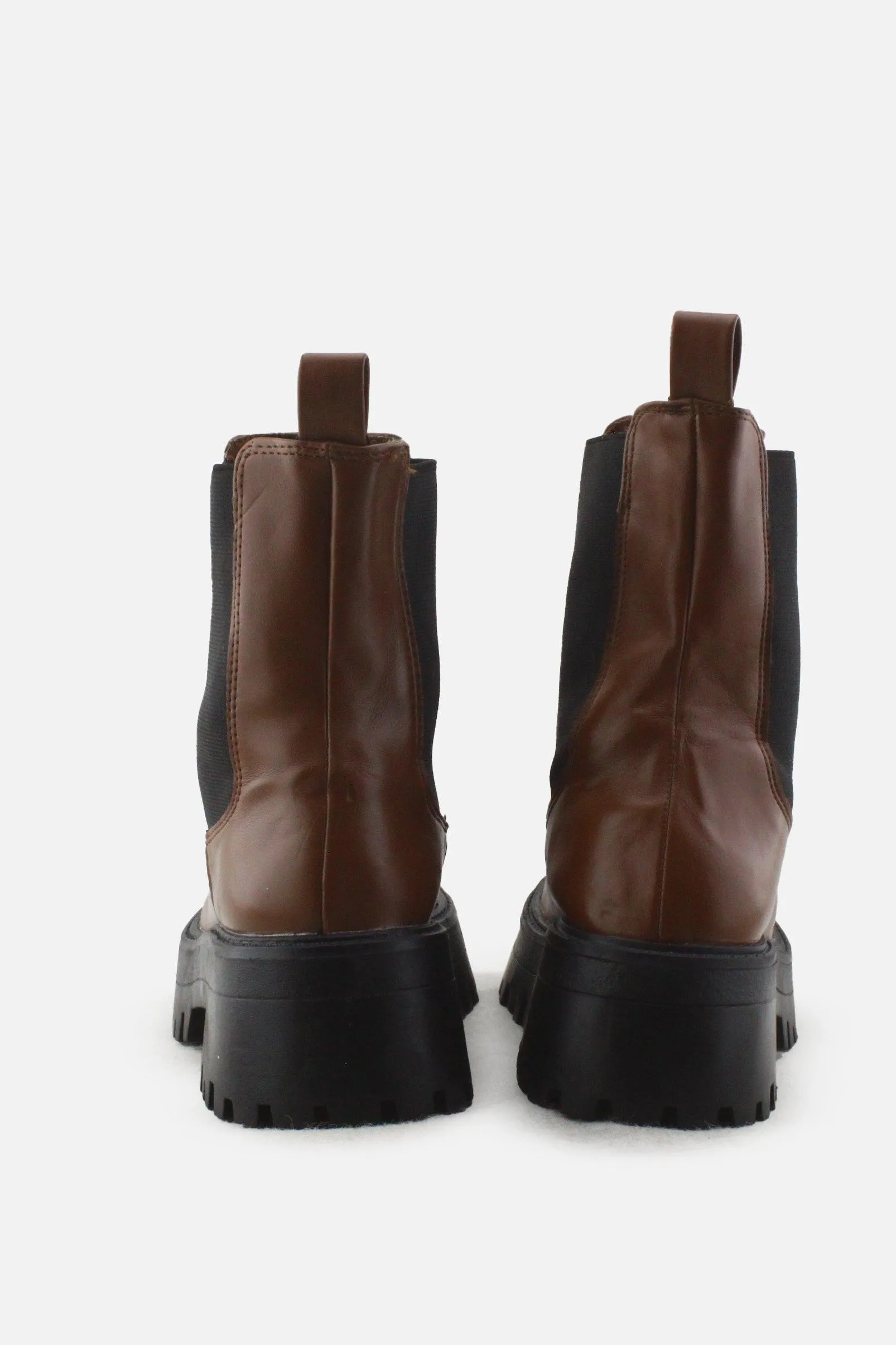 Pull & Bear Stretchable Chelsea Ankle Boots |100% Authentic Leather