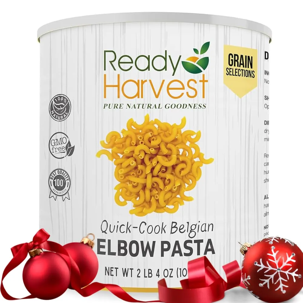 Ready Harvest Quick-Cook Pasta Elbows - 30 Year Shelf Life - #10 Can