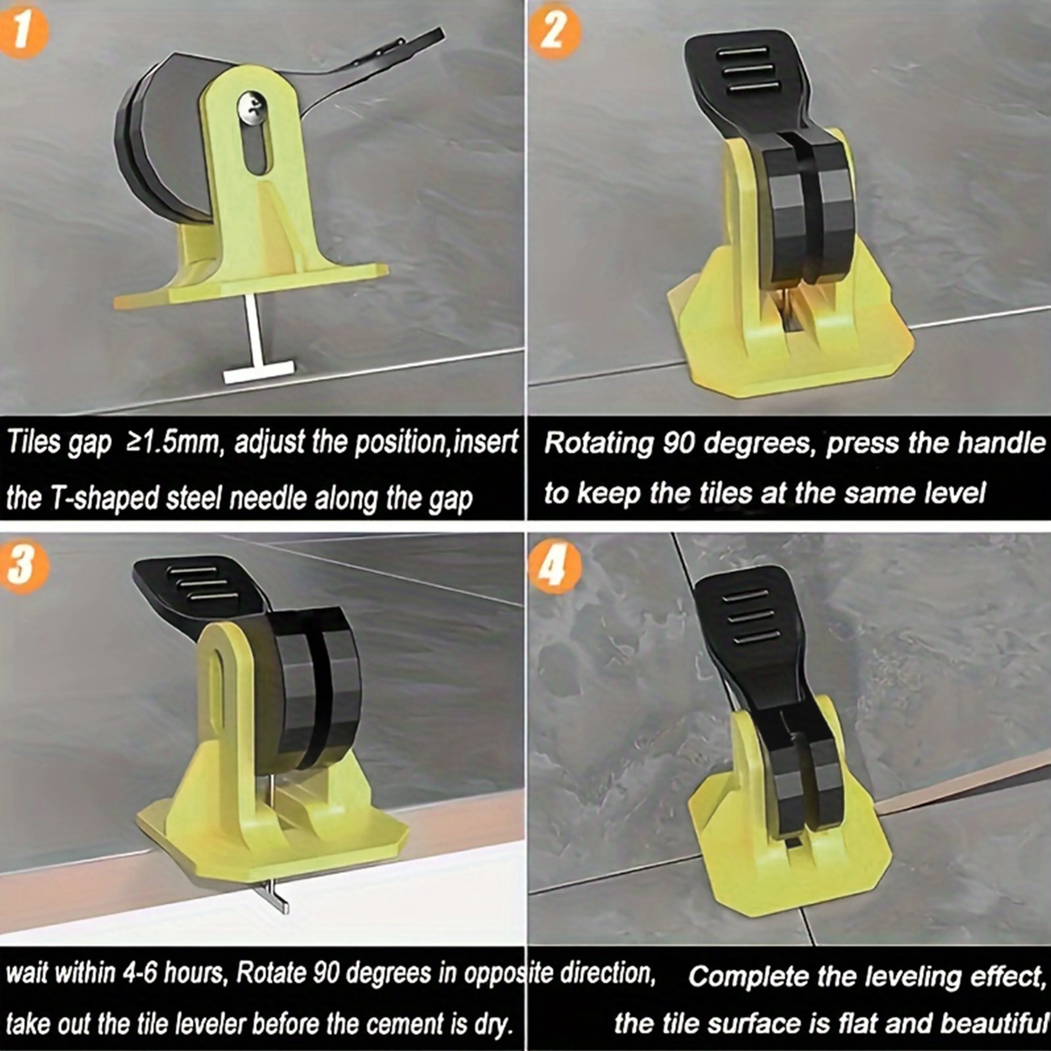 Reusable Tile Leveler Tools with Replaceable Steel TPin 12pcs