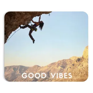 Rock Climbing Good Vibes Inspirational Mousepad