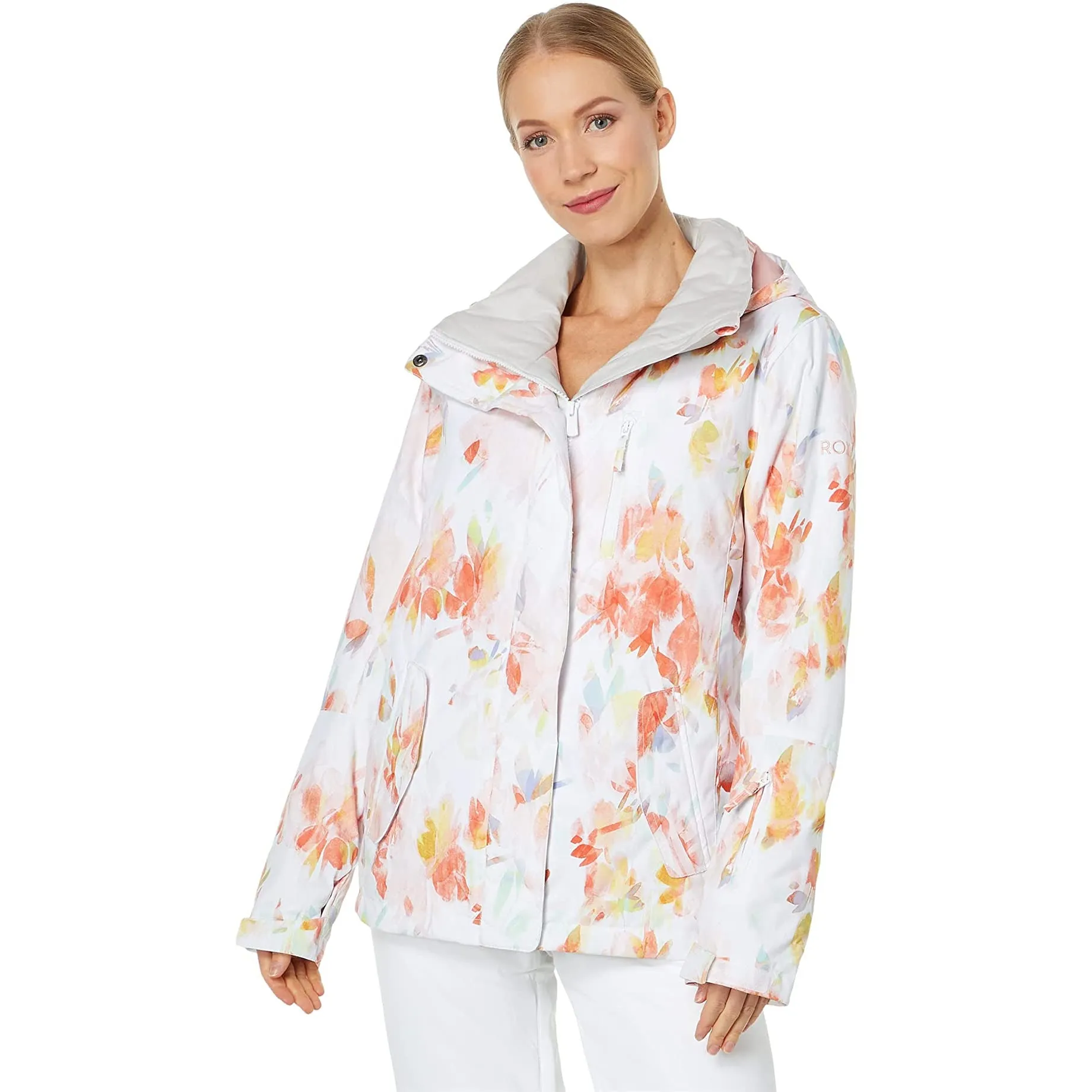 Roxy Jetty Snow Jacket Bright White Tenderness (WBB2)