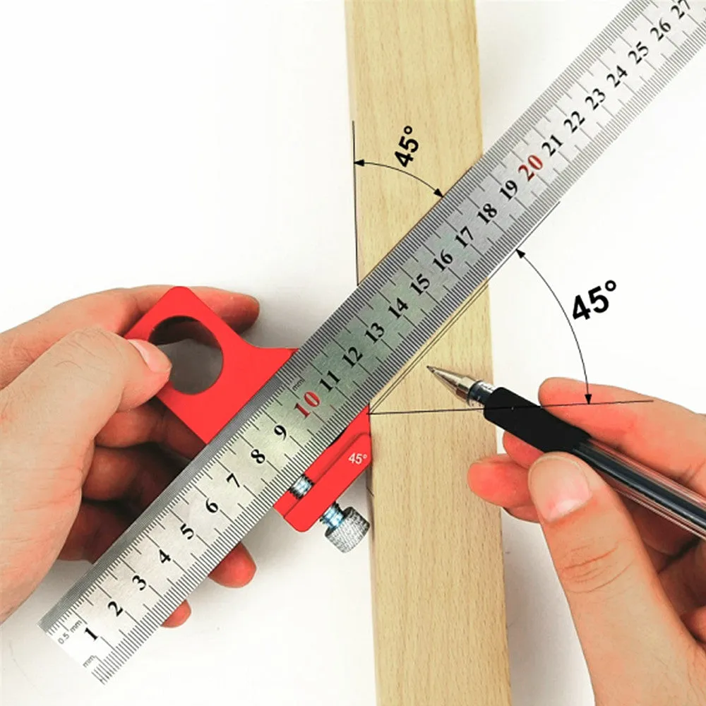 Steel Ruler Positioning Block for Woodworking Carpentry projects