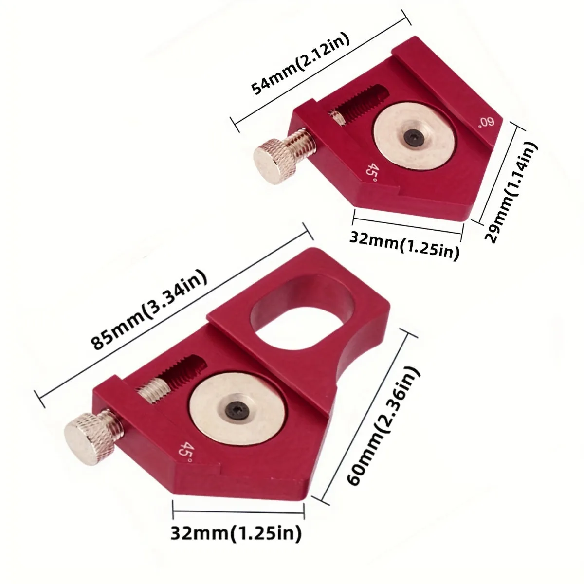 Steel Ruler Positioning Block for Woodworking Carpentry projects