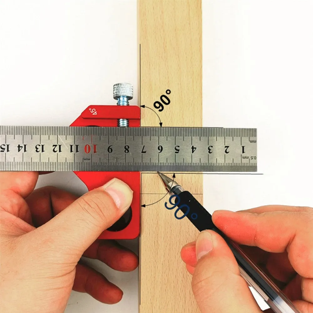 Steel Ruler Positioning Block for Woodworking Carpentry projects