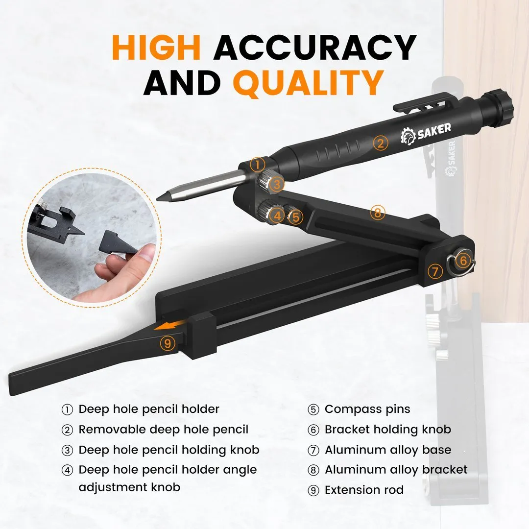 Ultimate MultiFunction Scribing Tool for Precision Woodworking and Tiling